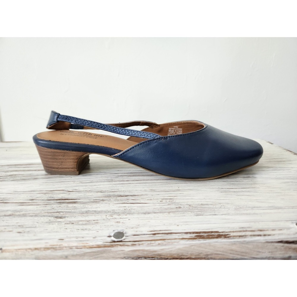 Walk‎ With Me by Coldwater Creek Josie Women's Shoes Blue Slingback Size 11W